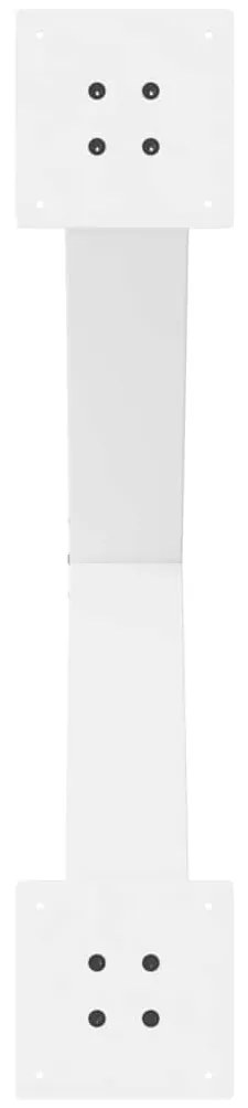 Pés para mesa de jantar em formato de X, 3 peças, branco, 70x(72-73) c