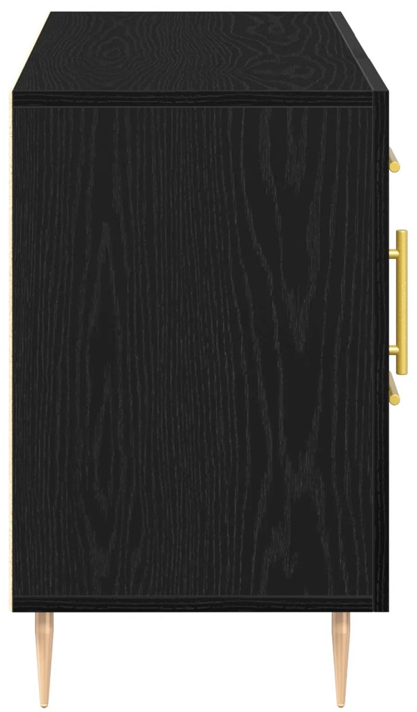 Buffet vidaXL Preto Carvalho 100x36x60 cm Madeira de Engenharia