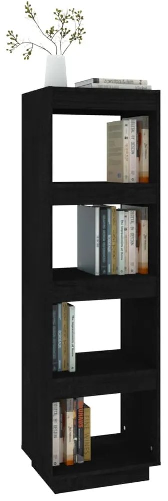 Estante/divisória 40x35x135 cm pinho maciço preto