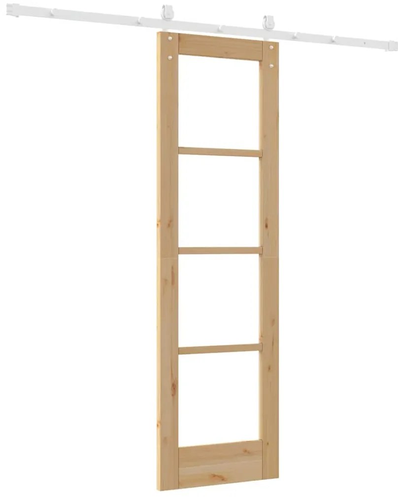 Porta Deslizante vidaXL com Conjunto de Hardware 61x198.5 cm Madeira S