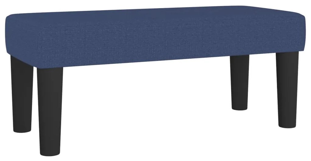 Cama com molas/colchão 90x200 cm tecido azul