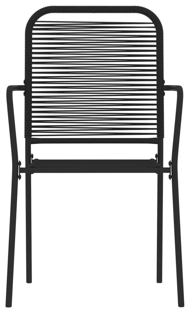 3 pcs conjunto de jantar para jardim preto