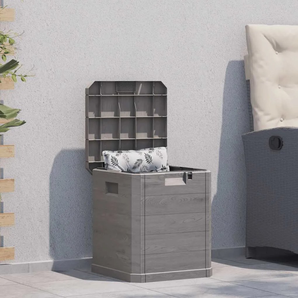 Caixa de arrumação para jardim 90 L castanho