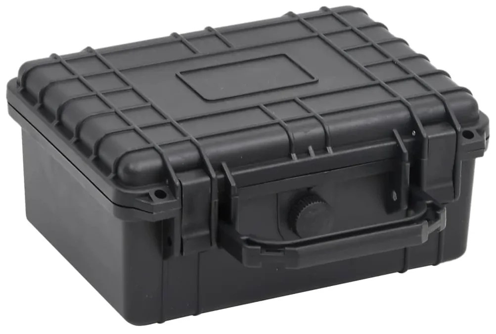 vidaXL Mala de viagem portátil 24x19x11 cm PP preto
