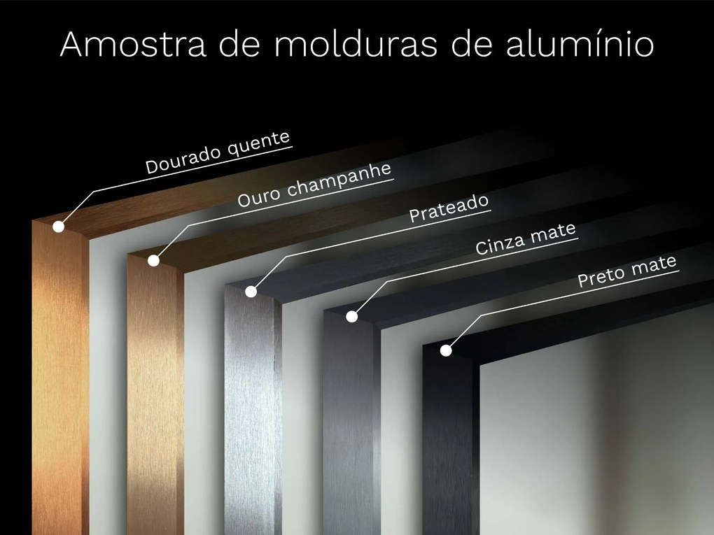Espelho LED com moldura para casa de banho M3