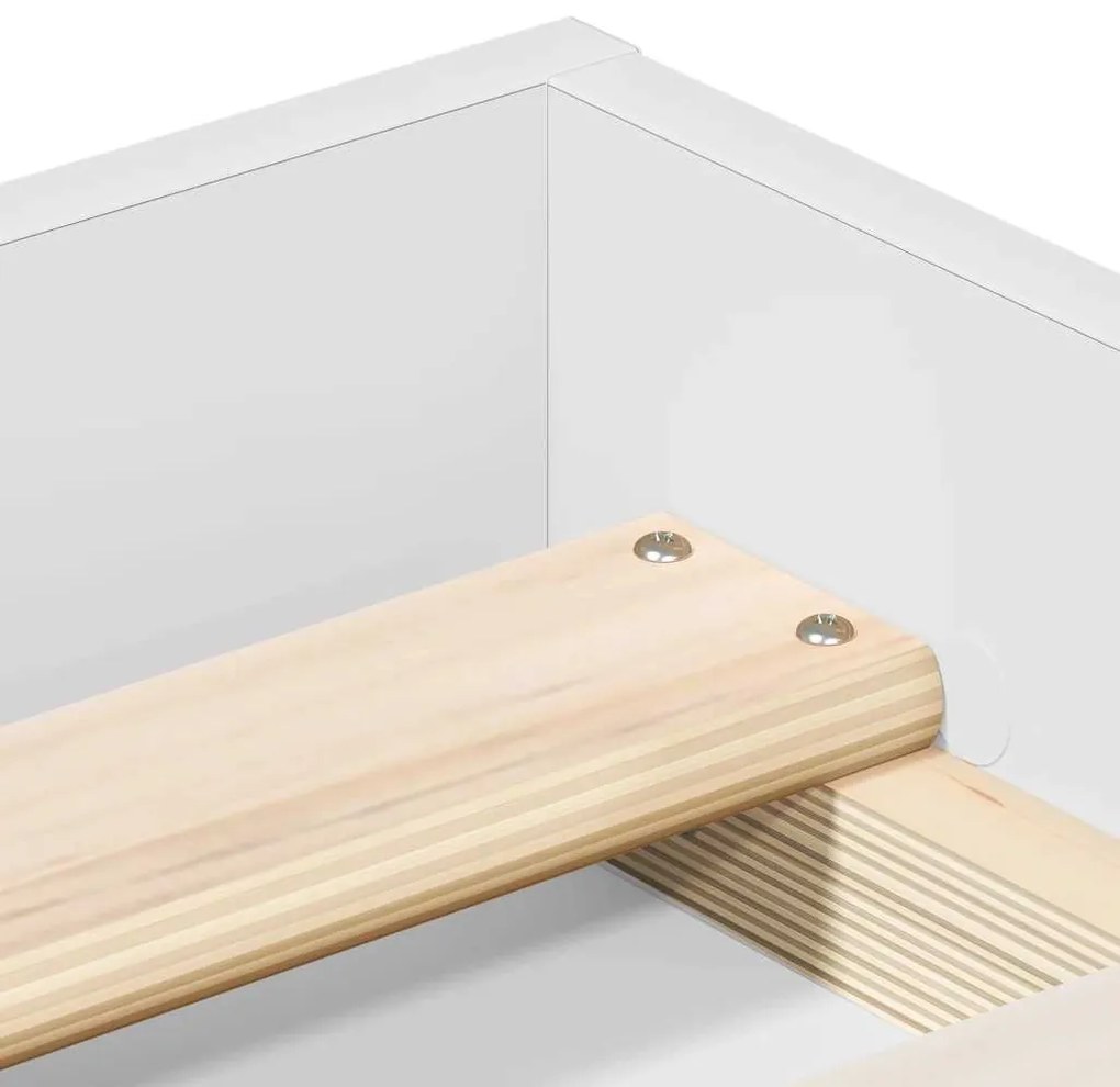Estrutura de cama de casal 135x190 cm branco