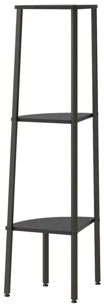 Estante canto 3 prateleiras 45,5x31,5x120 cm preto