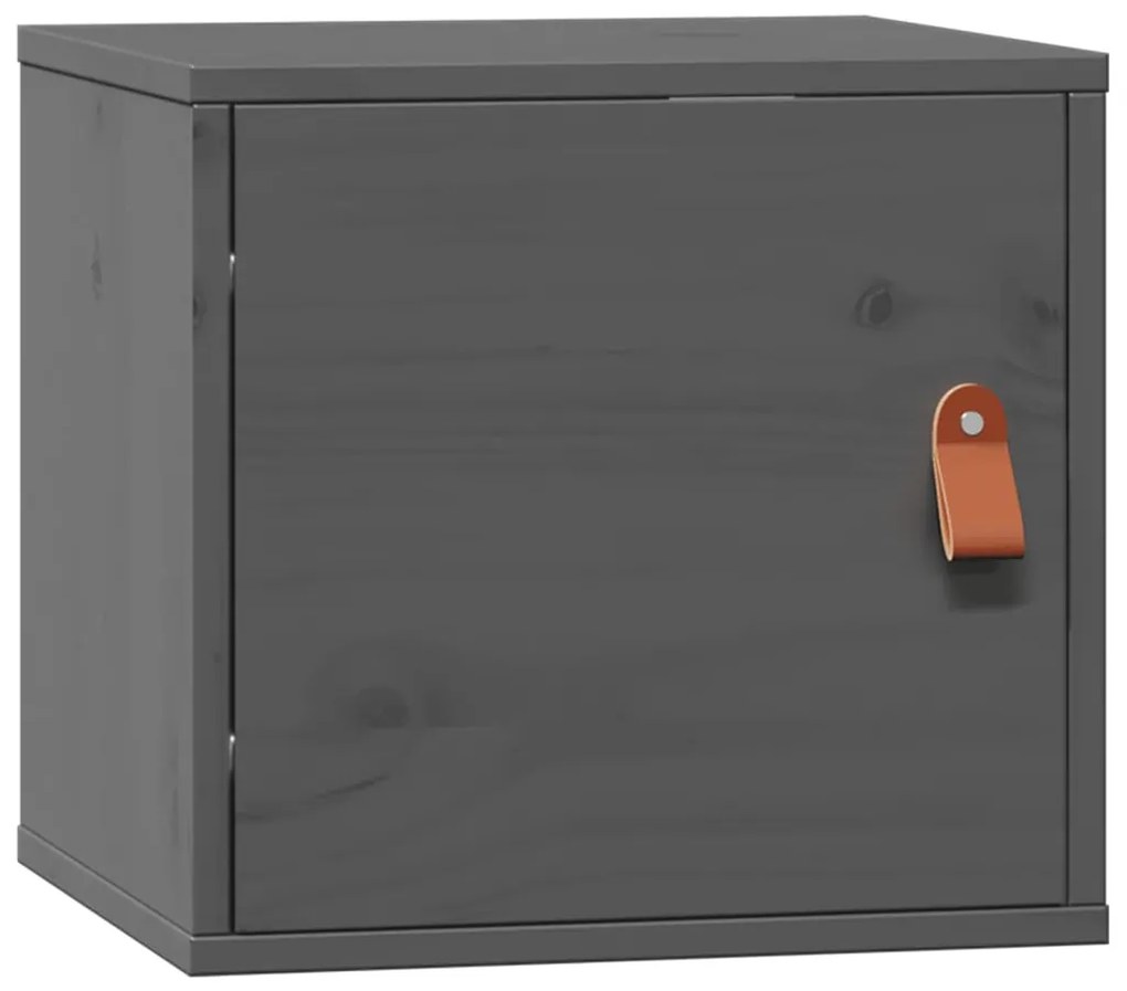 Armários de parede 2 pcs 31,5x30x30 cm pinho maciço cinza