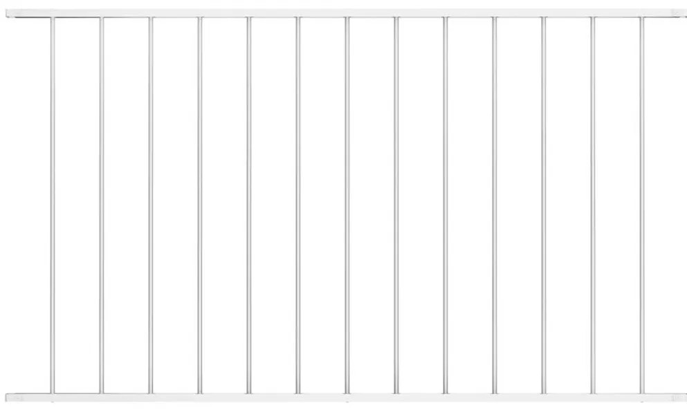 vidaXL Painel de vedação em aço com revestimento em pó 1,63x1 m branco