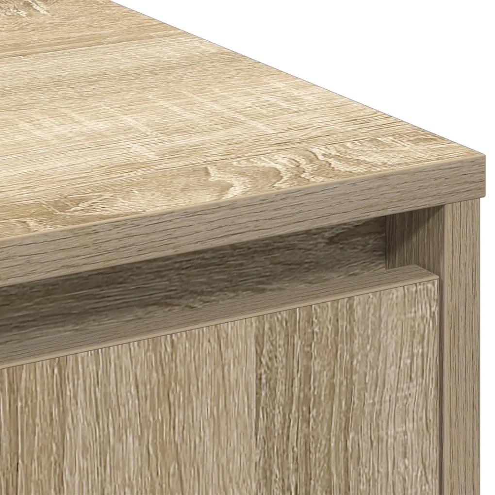 Buffet vidaXL com LED em Carvalho Sonoma - 71 x 34.5 x 75 cm - Feito d