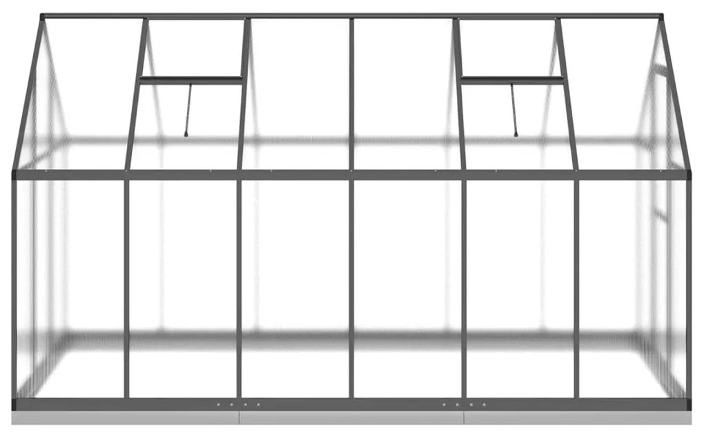 Estufa com estrutura base 334x169x202 cm alumínio antracite