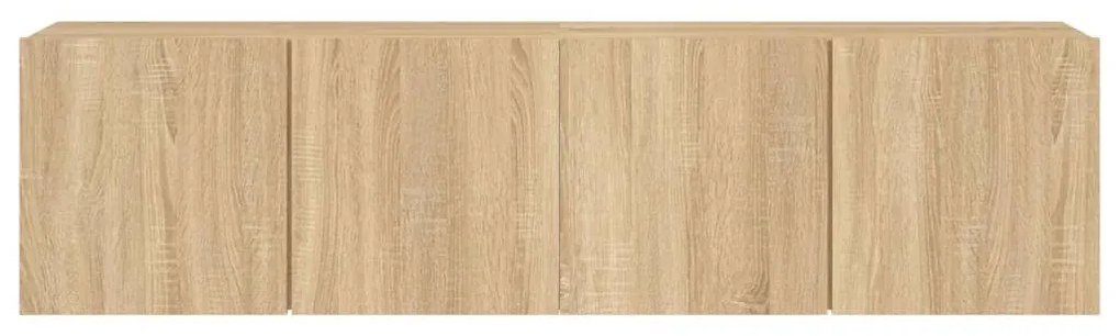 Móveis de parede para TV 2 pcs 80x30x41 cm carvalho sonoma