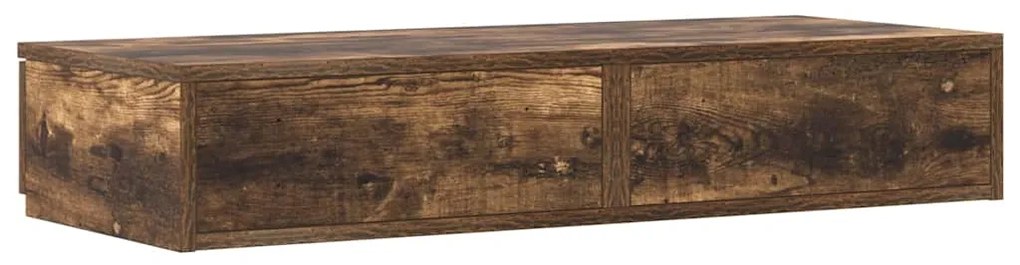 Gavetas de Cama Carvalho Fumado 80x36,5x16,5 cm Madeira Reforçada