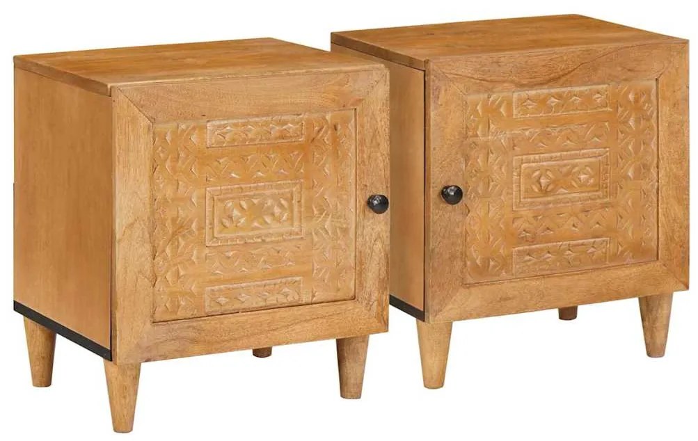 vidaXL Armário de Cabeceira 2 pcs Marrom Claro 40 x 33 x 46 cm