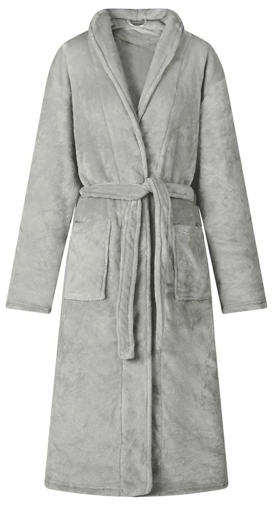 vidaXL Roupão sem Capuz Cinzeto m Flanela