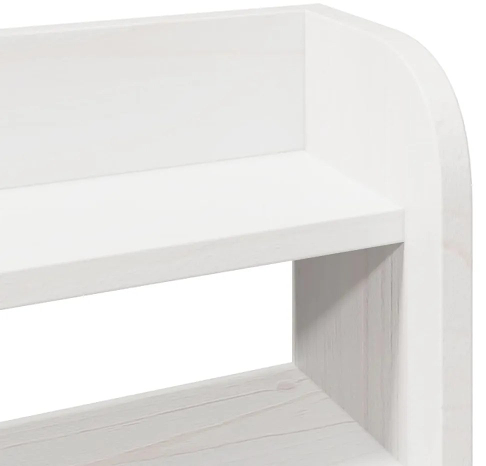 Estrutura de cama com cabeceira 160x200 cm pinho maciço branco