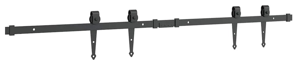Kit p/ porta de armário deslizante 122 cm aço carbono