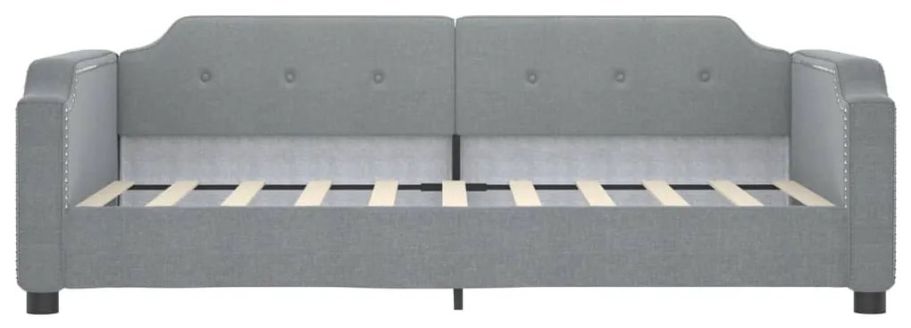 Sofá-cama 90x190 cm tecido cinzento-claro