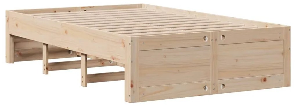 Cama com estante sem colchão 135x190 cm pinho maciço