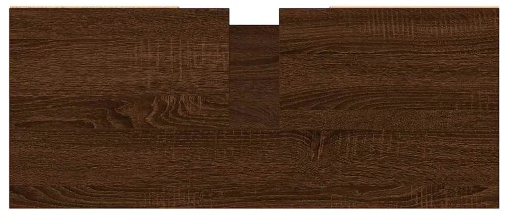 Armário casa banho 80x33x60 cm deriv.madeira carvalho castanho
