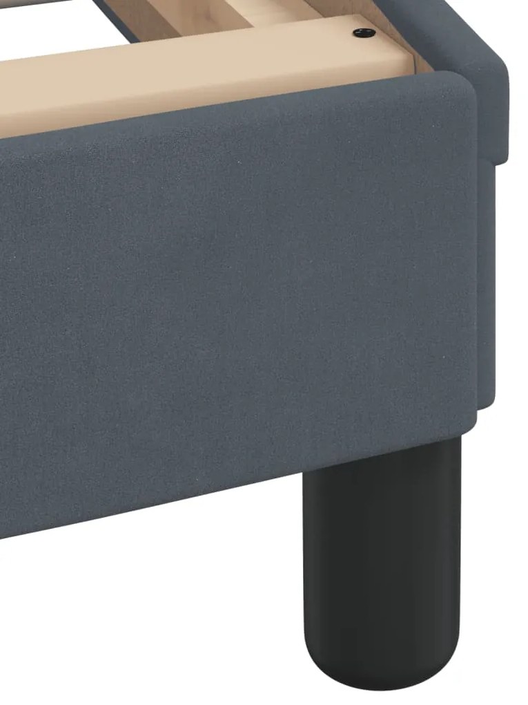 Estrutura de cama sem colchão 90x200 cm veludo cinzento-escuro