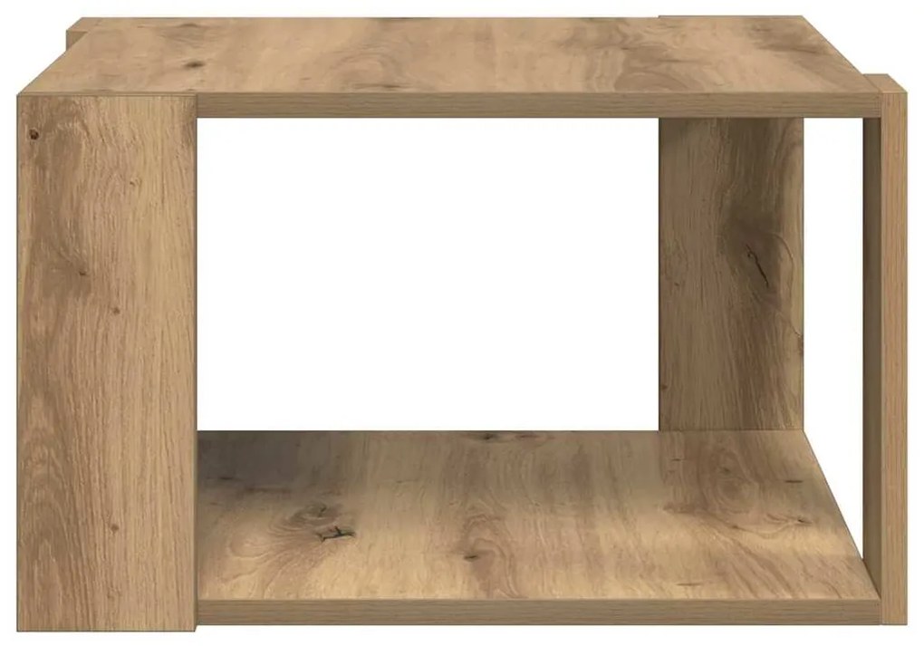 Mesa de Café Carvalho Artesanal 51,5x51,5x30 cm Madeira Engenheirada
