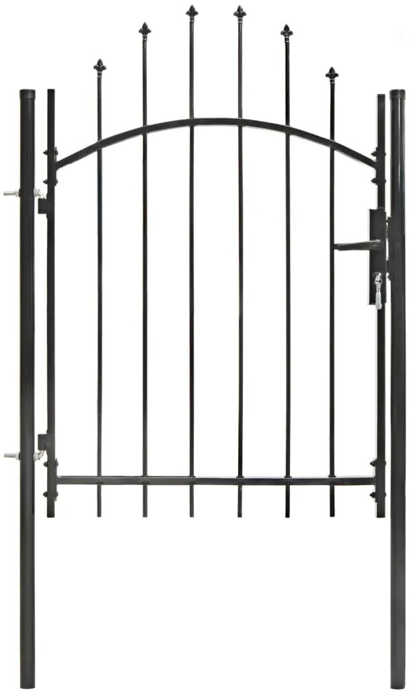 vidaXL Portão de jardim 1x1,15 m aço preto