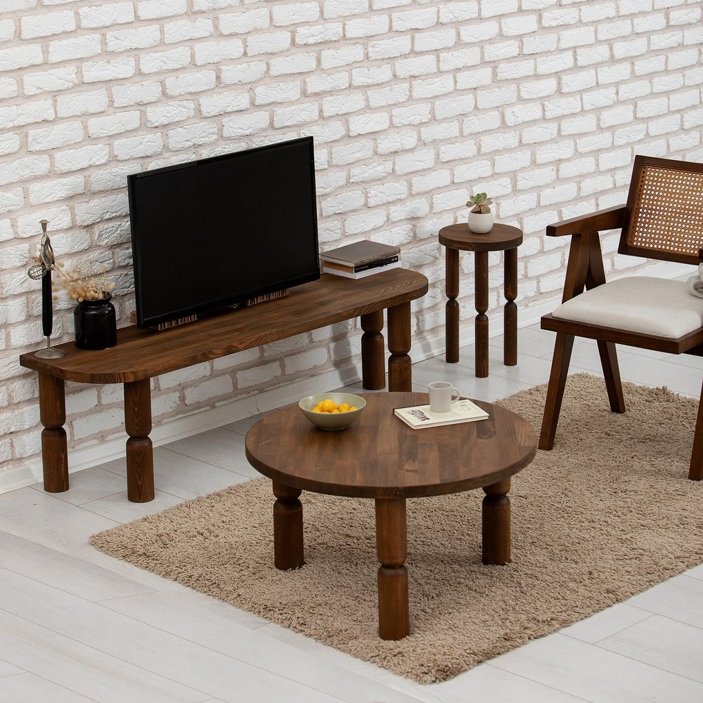 Mesa de Centro Ida – Nogueira – 60x40x60 cm