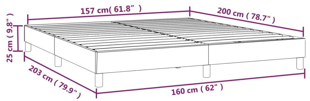 Estrutura de cama 160x200 cm veludo rosa