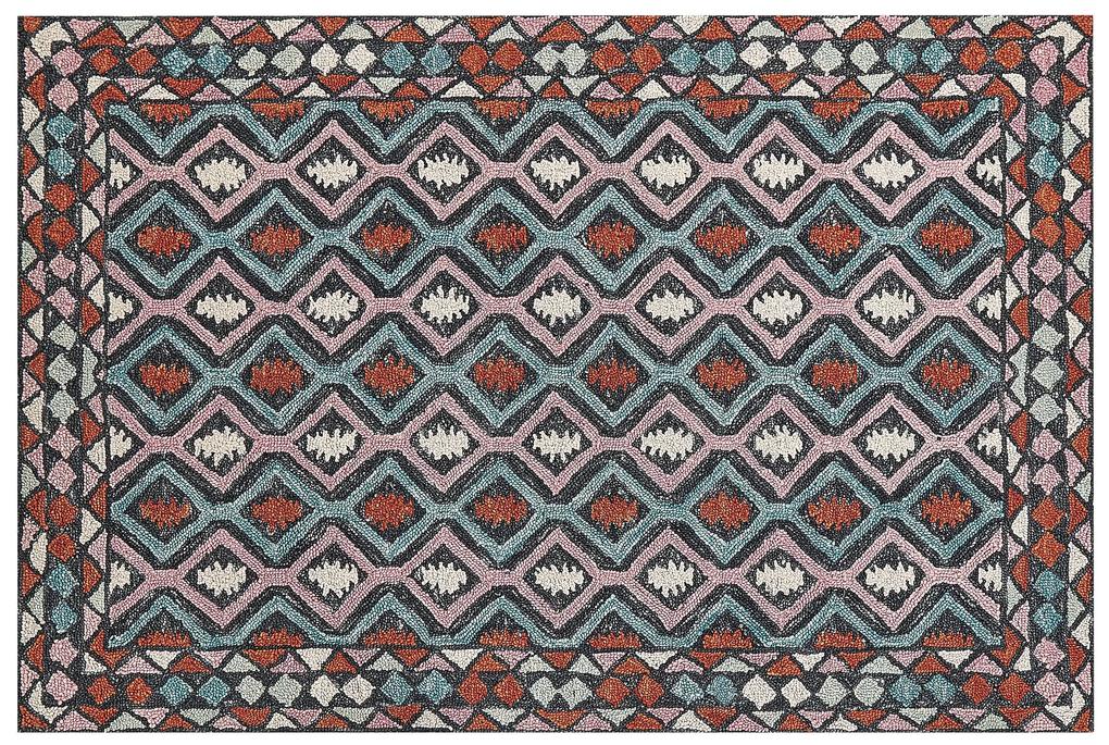 Tapete de lã multicolor 140 x 200 cm HAYMANA Beliani