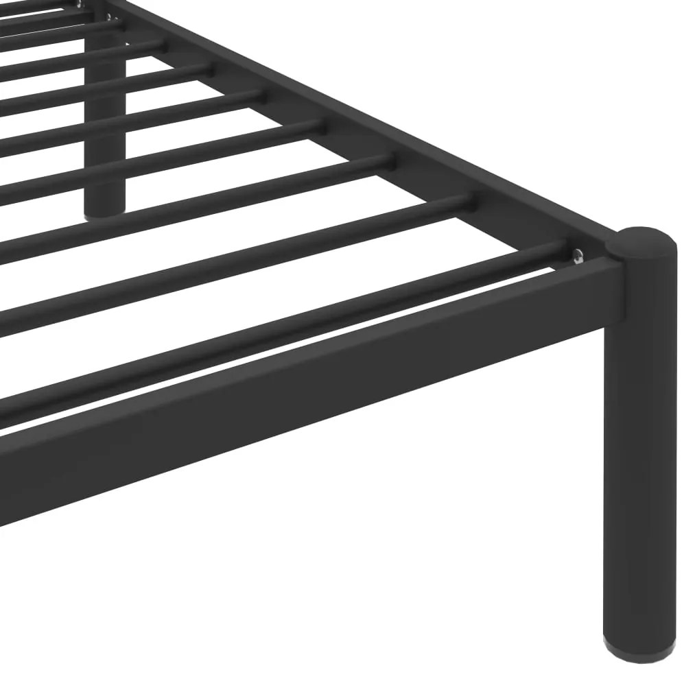 Estrutura de cama 140x200 cm metal preto