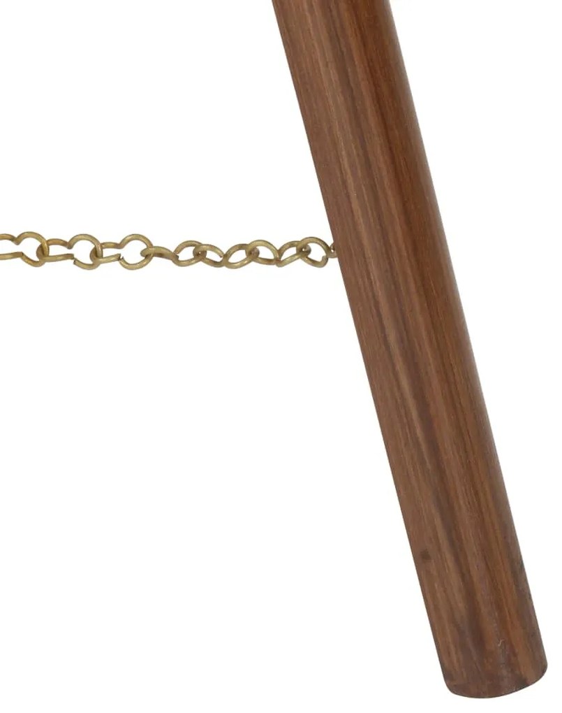 Candeeiro de chão tripé 97 cm madeira mangueira maciça