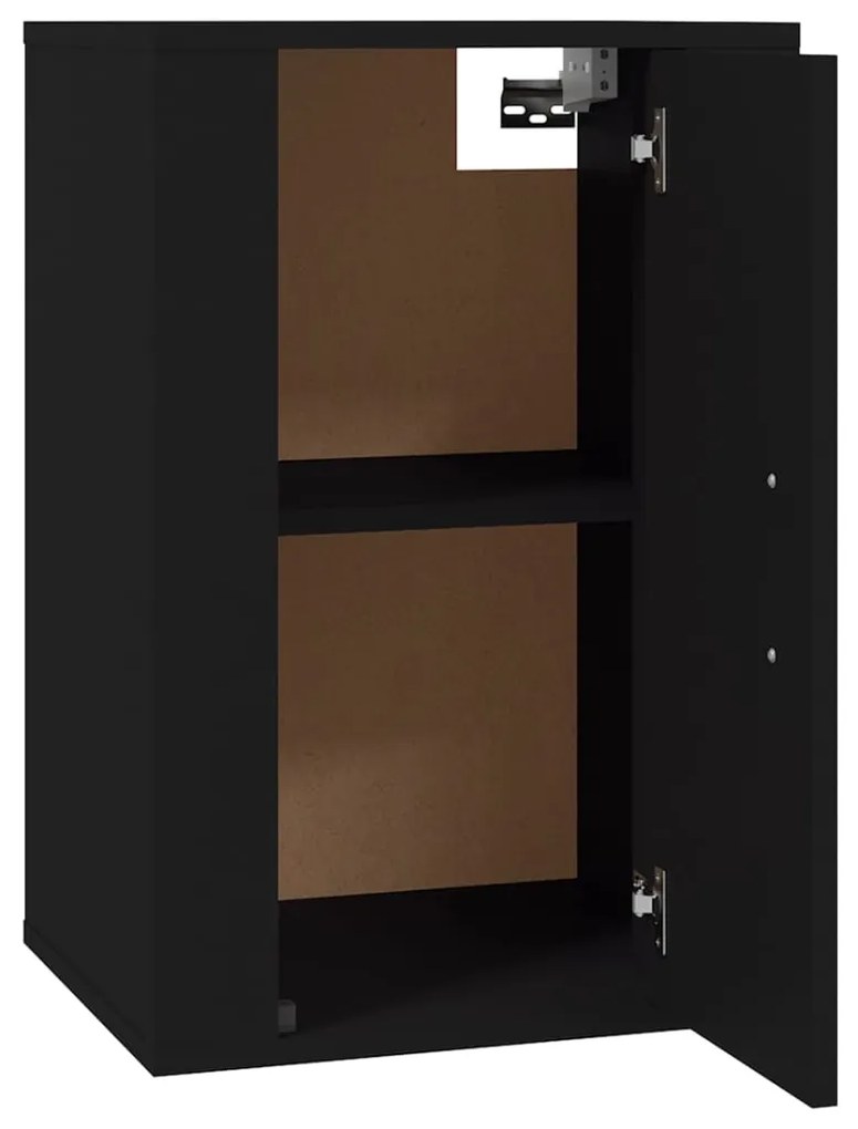 Móveis de TV de parede 2 pcs 40x34,5x60 cm preto