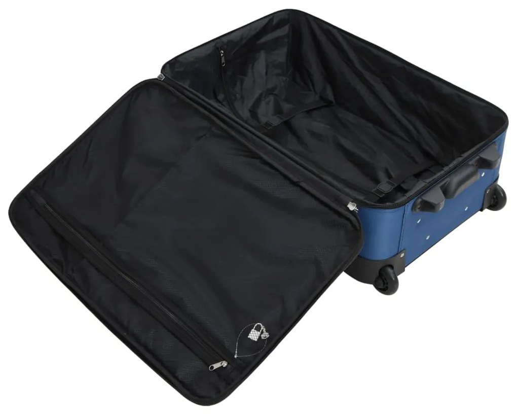 5 pcs conjunto malas de viagem tecido azul