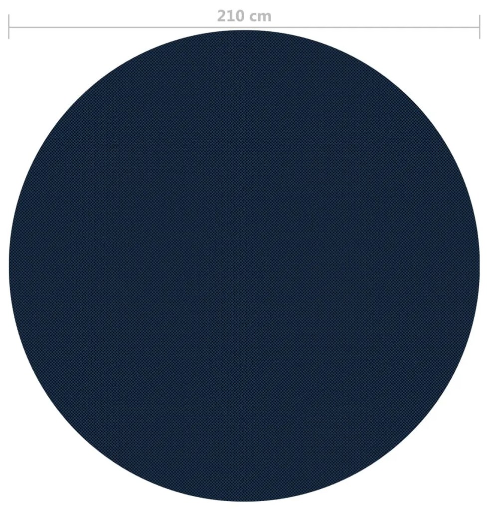 Película p/ piscina PE solar flutuante 210 cm preto e azul