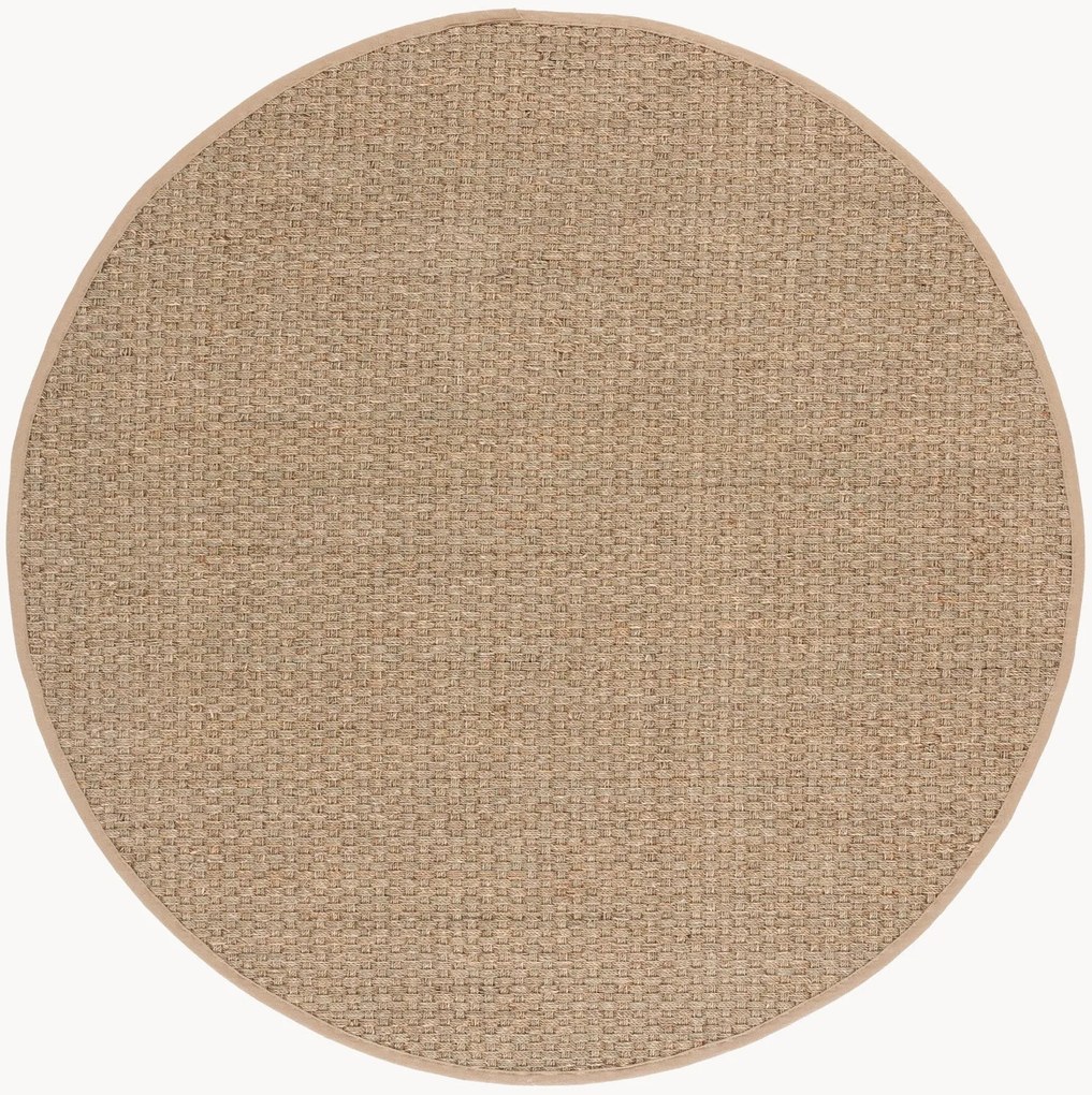 Tapete redondo de pelo curto em erva marinha Natural Fibers