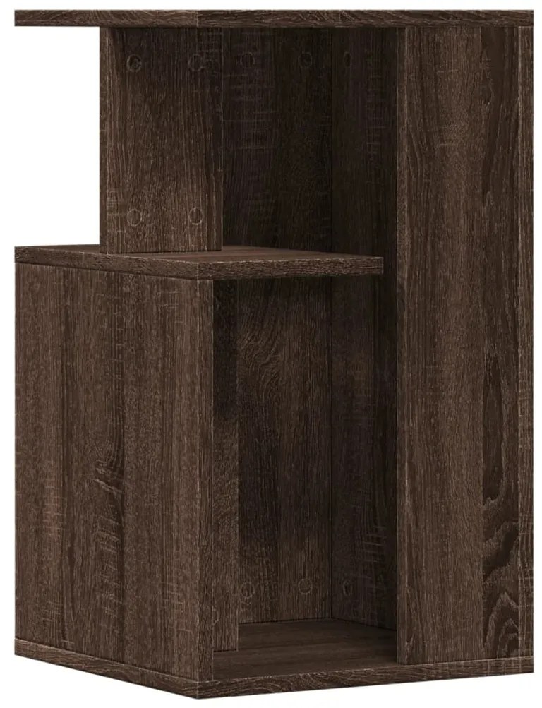 Mesa de apoio 35x35x60cm derivados de madeira carvalho castanho
