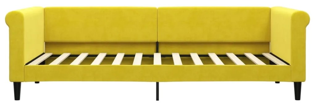Sofá-cama 90x200 cm veludo amarelo