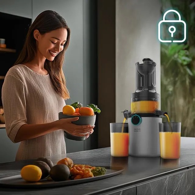 Liquidificador Juice&Live 1500 Slim para prensagem a frio com Motor DC de 200 W, 1 velocidade e função inversa