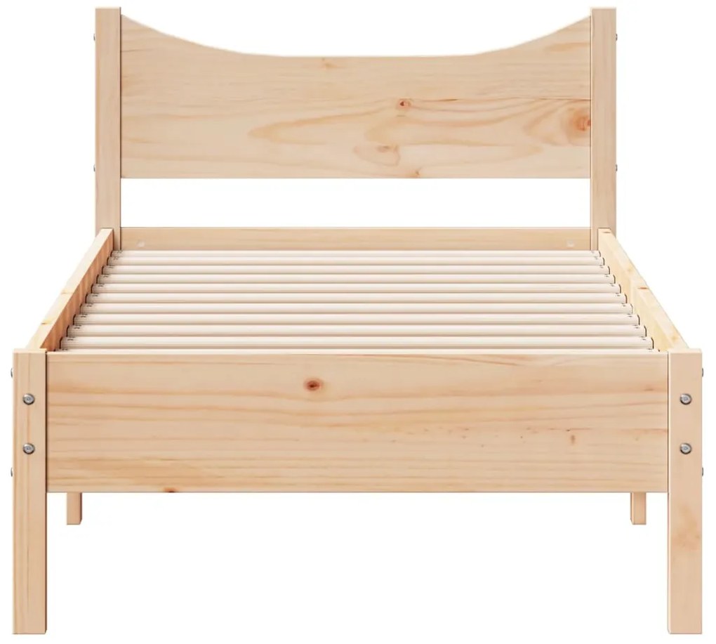 Cama sem colchão 75x190 cm madeira de pinho maciça