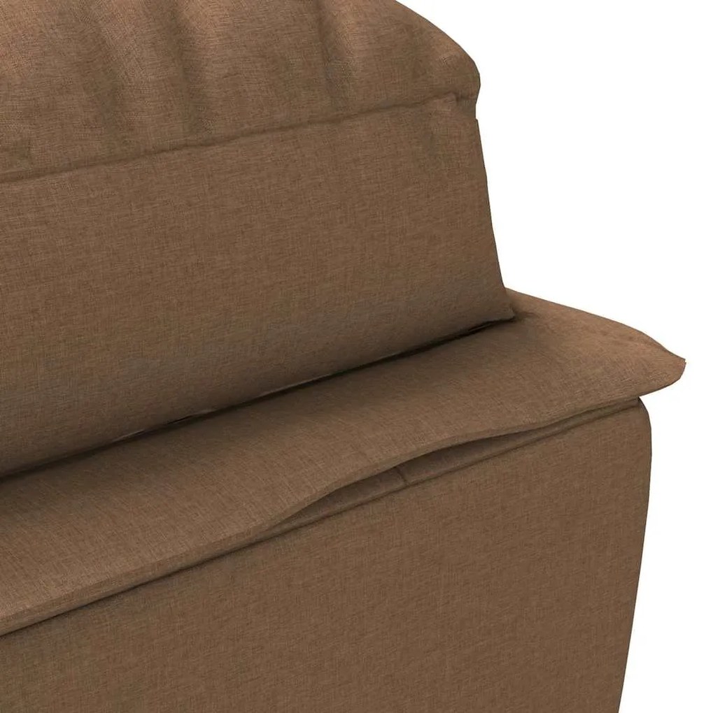 Chaise lounge de massagem com almofadões tecido castanho