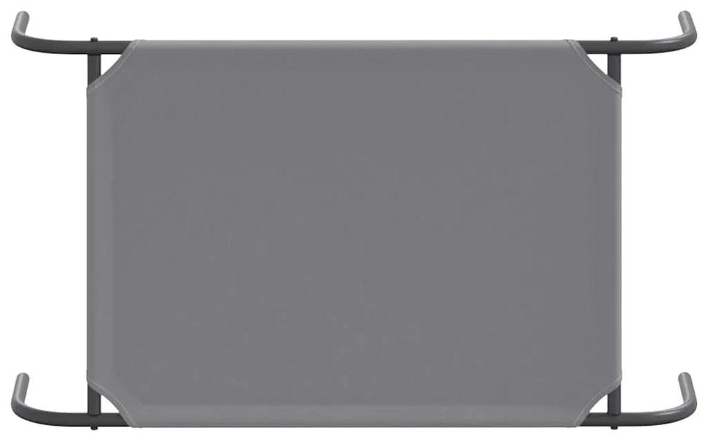 Cama para cães elevada 90x50x20cm tecido oxford e aço cinzento