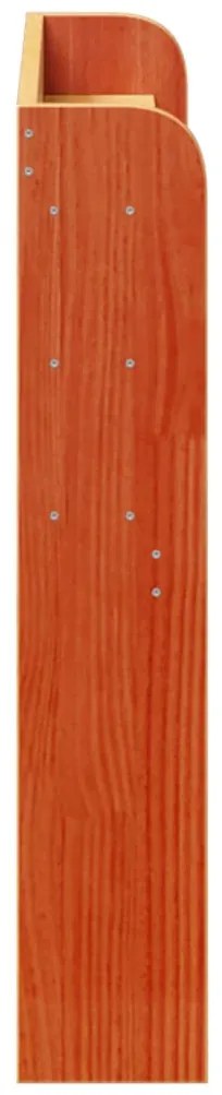 Cabeceira com prateleiras 100 cm pinho maciço castanho-mel