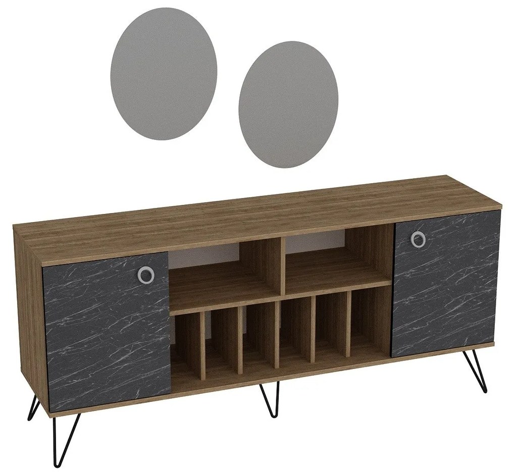 Console Lorenz – Nogueira Preta – 180x78,6x44,8 cm