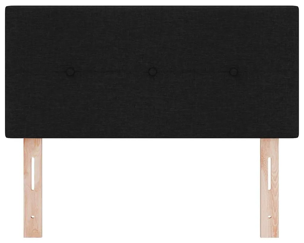 Cabeceira LED com Botões Estofada em Preto de 80 cm de Tecido