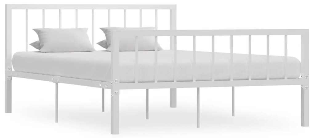 vidaXL Estrutura de cama 140x200 cm metal branco