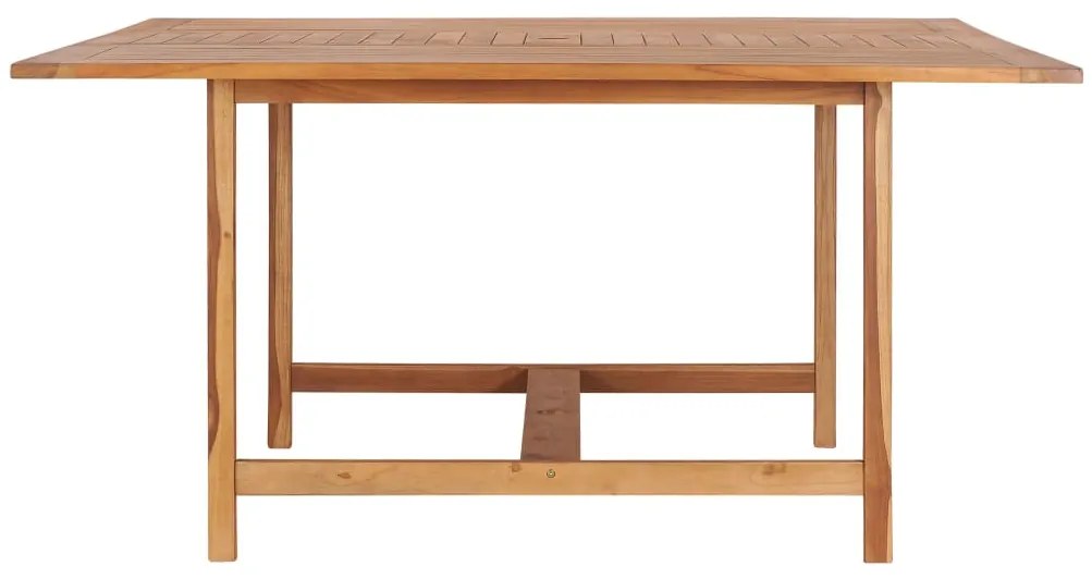 Mesa de jardim 150x150x76 cm madeira de teca maciça