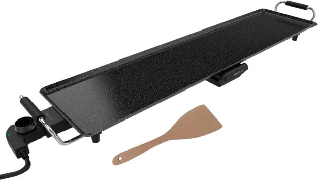 Grelhador elétrico de Grande superfície 90 x 22 cm Tasty&Grill 3000 RockWater XXL. 2200 W, Revestimento de pedraRockStone, Antiaderente, Termóstato aj