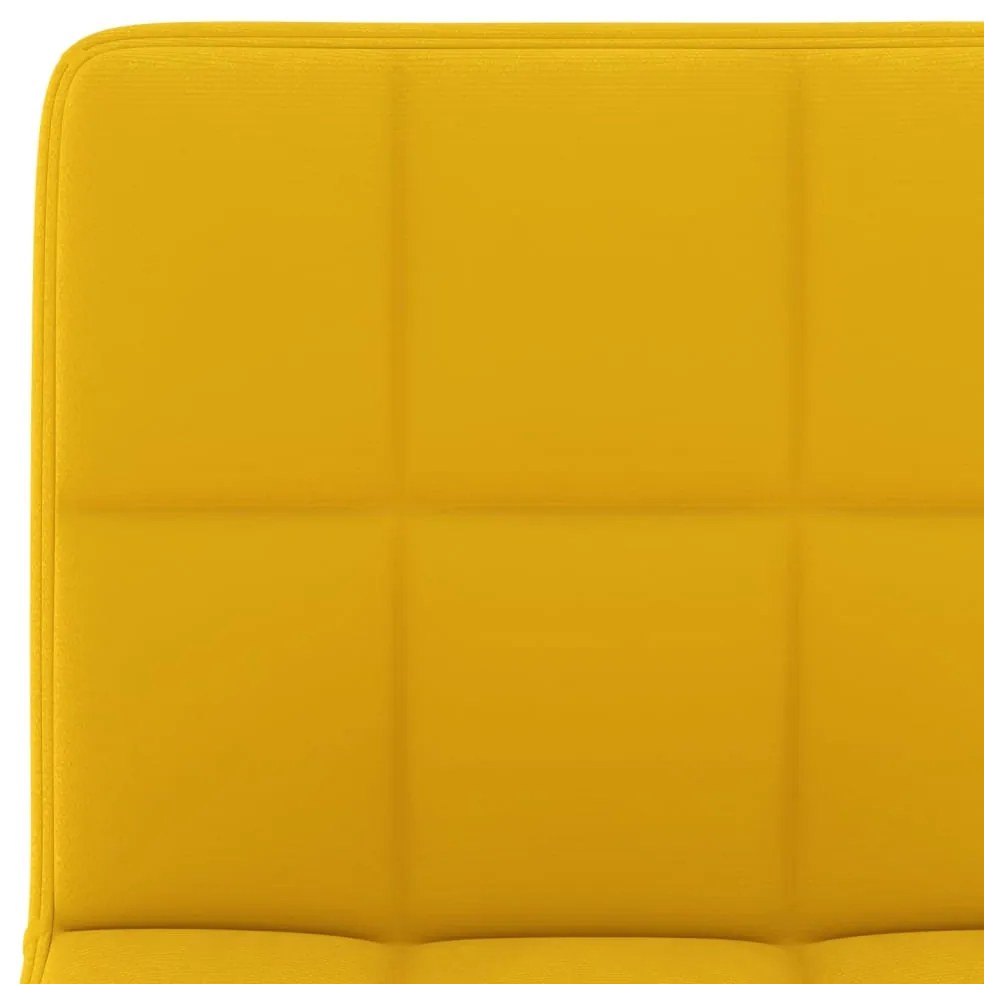 Bancos de bar 2 pcs veludo amarelo mostarda