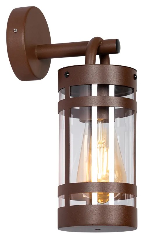 Candeeiro de parede exterior industrial castanho ferrugem IP44 - Ruben Industrial